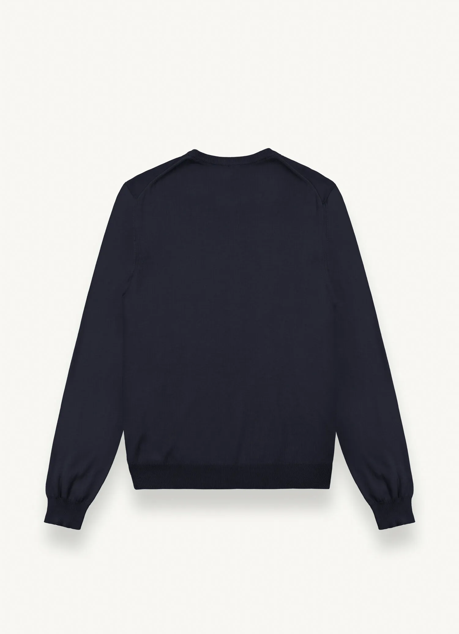 Round-neck pullover in garment-dyed cotton