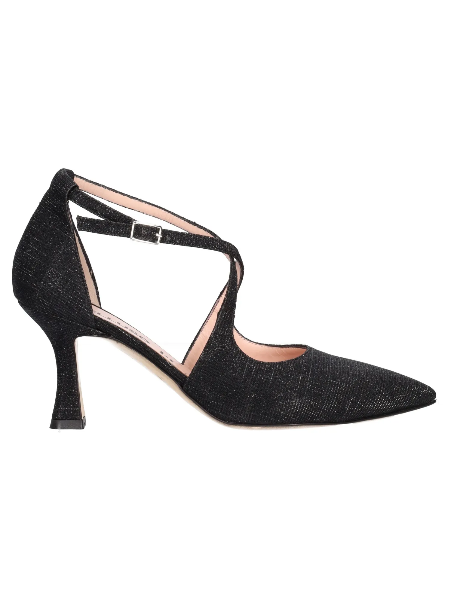 Scarpa elegante con tacco fino Melluso da donna nera glitter