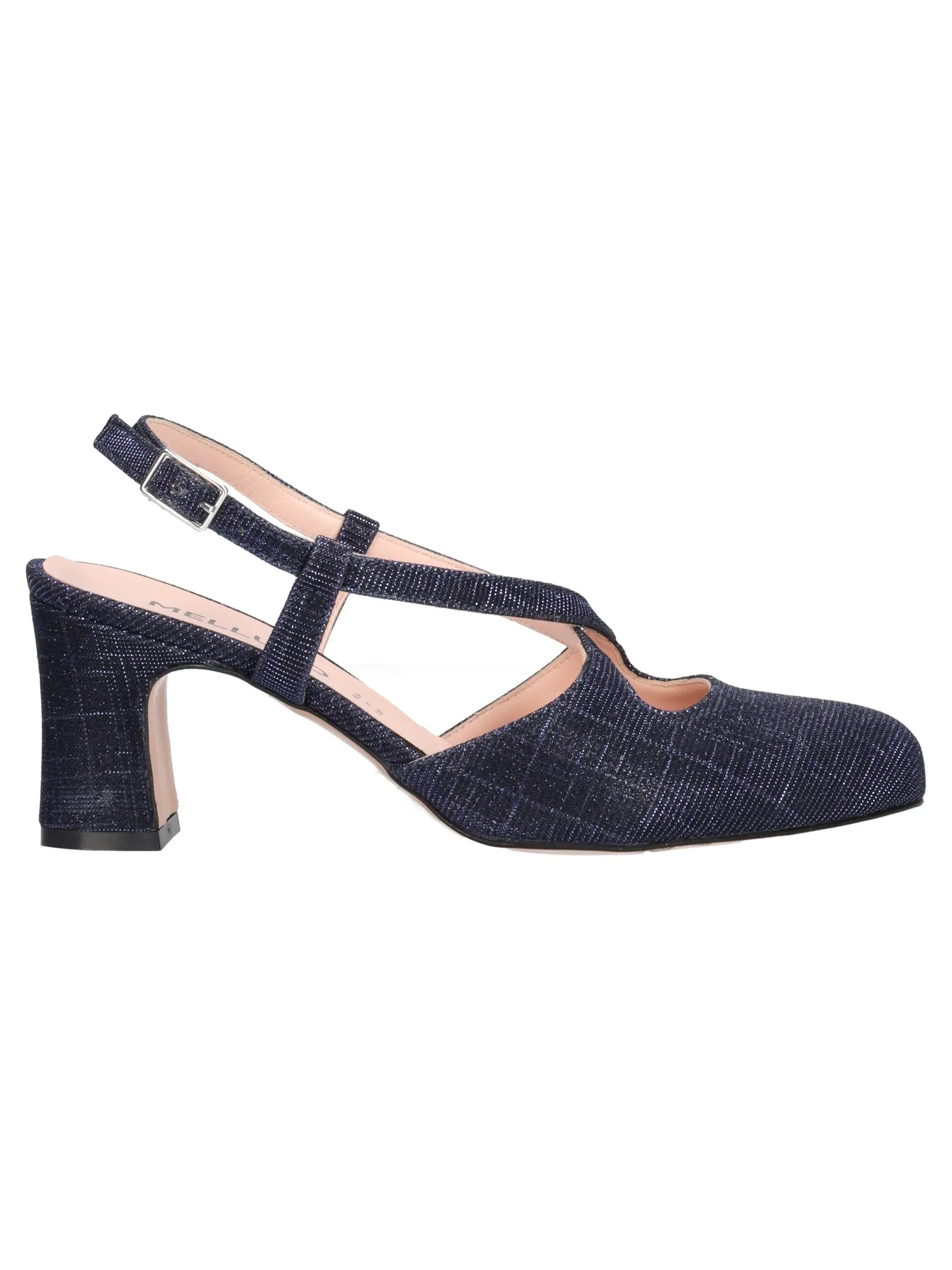 Scarpa elegante con tacco largo Melluso da donna blu glitter