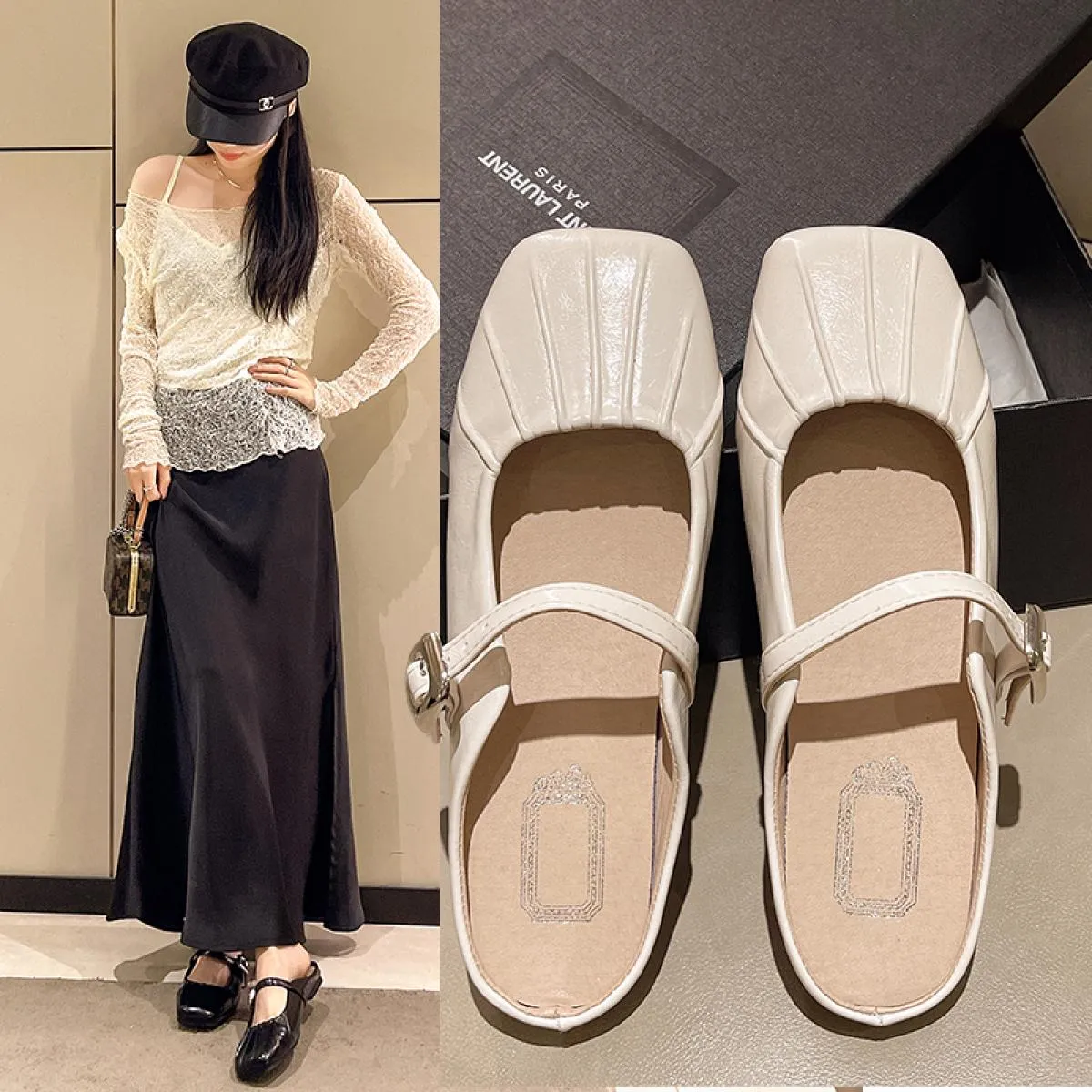 Scarpe da donna Pantofole femminili diapositive mocassini con punta coperta Moda morbida piatta di lusso in gomma Pu traforato m