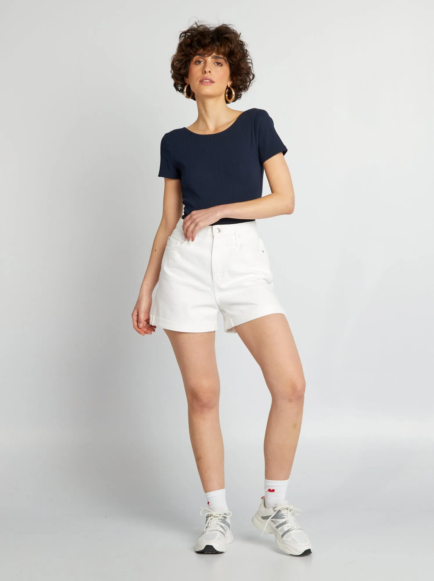 Shorts in jeans - BIANCO