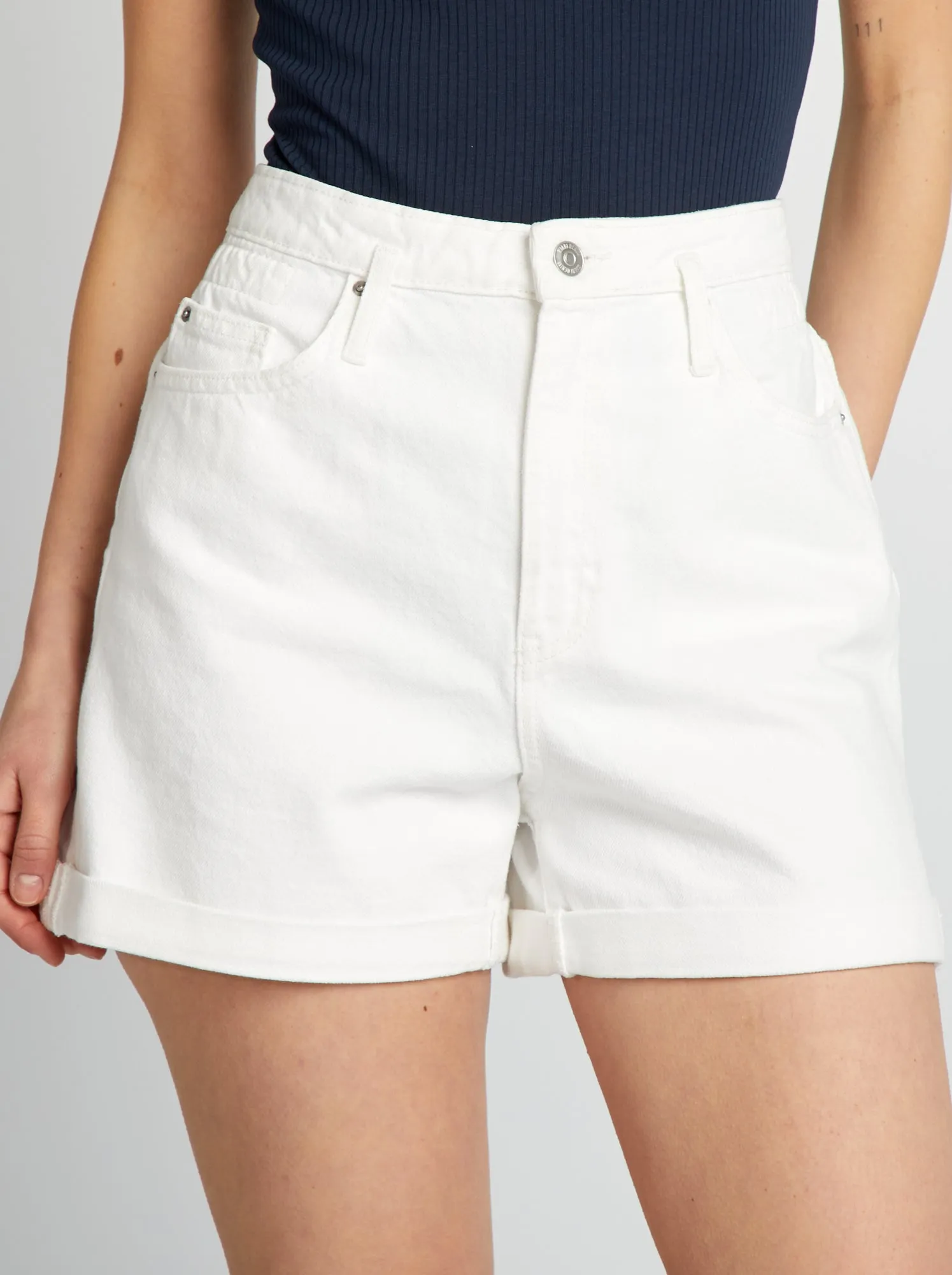 Shorts in jeans - BIANCO