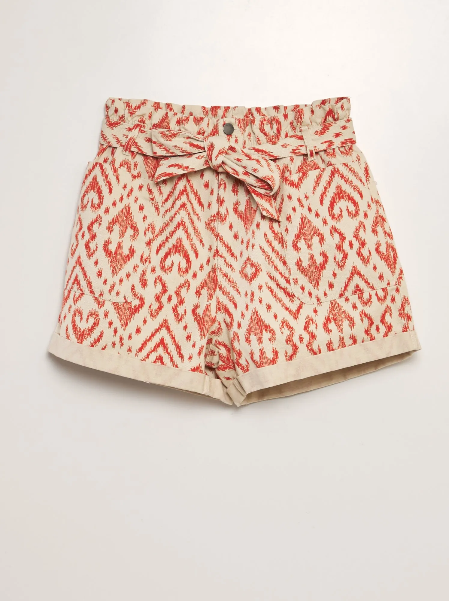 Shorts 'JDY' in twill - ROSSO