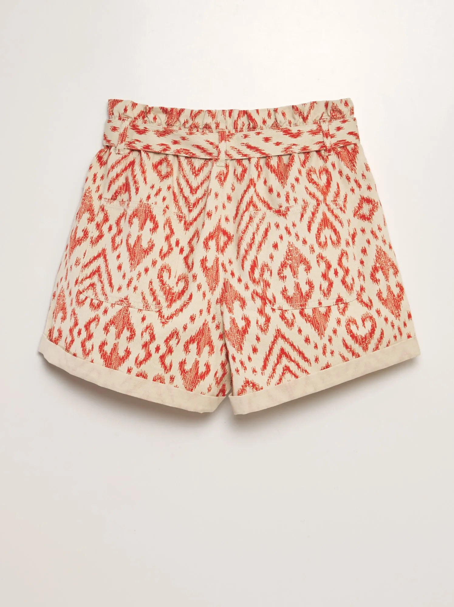 Shorts 'JDY' in twill - ROSSO