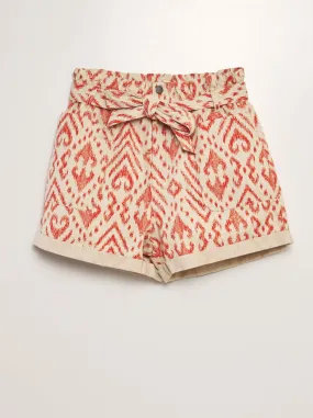 Shorts 'JDY' in twill - ROSSO