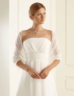 Stola da sposa bianco seta versatile leggera e morbida