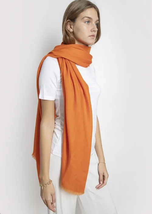 Stola in Cashmere Arancio