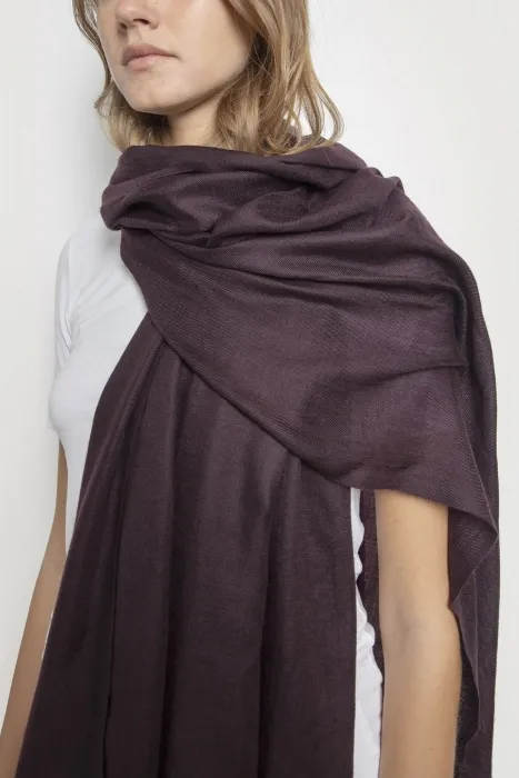 Stola in Cashmere Bordeaux Scuro