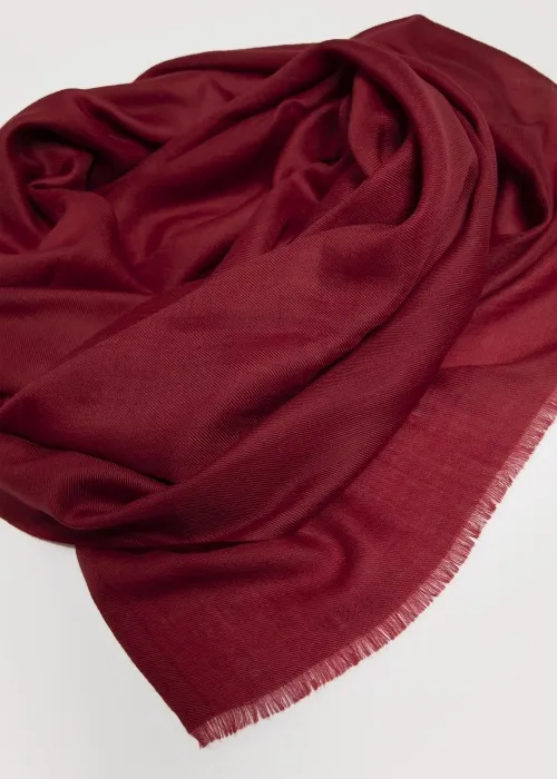 Stola in Cashmere Rosso Rubino