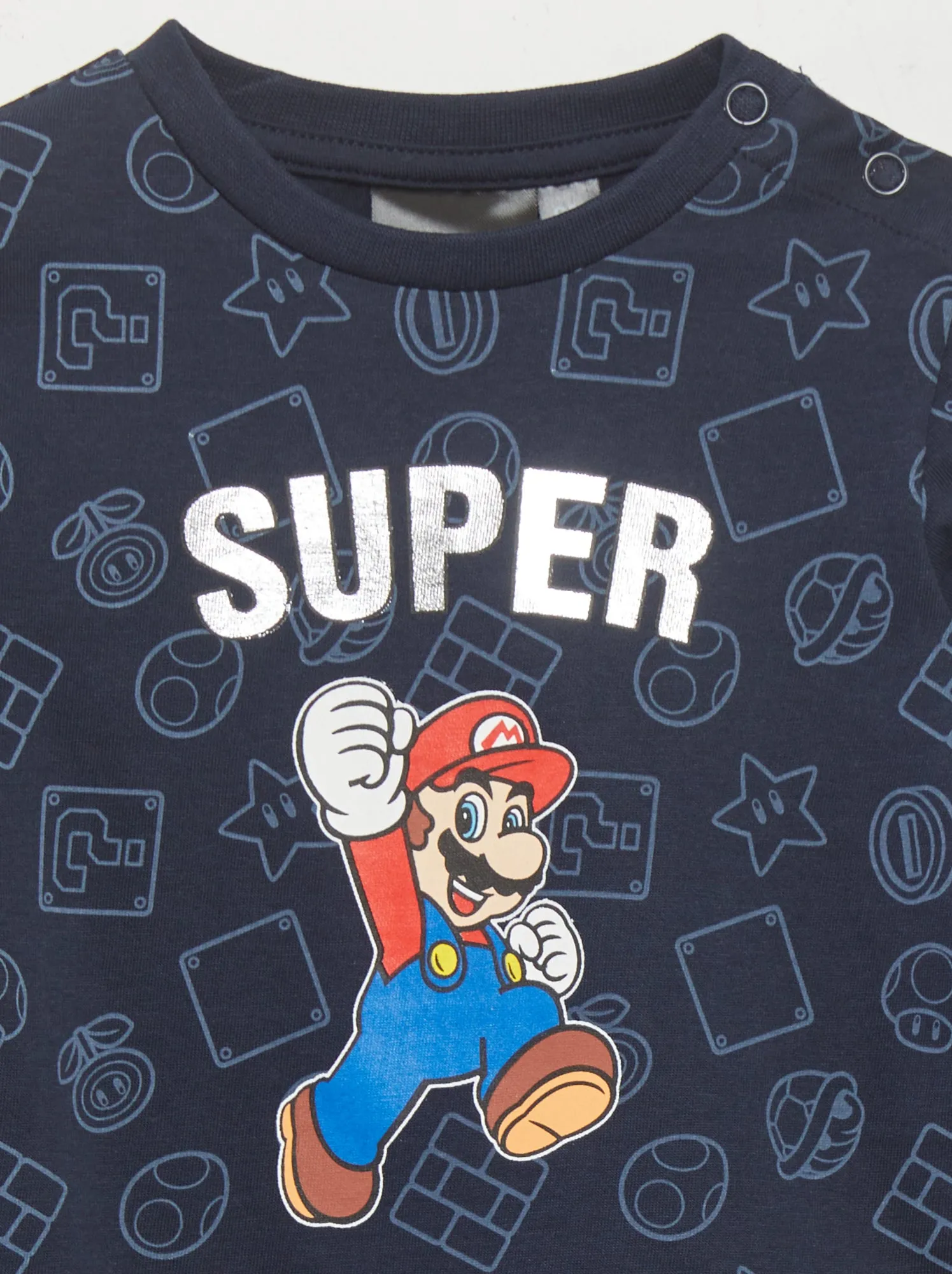 T-shirt a maniche lunghe 'Super Mario' - BLU