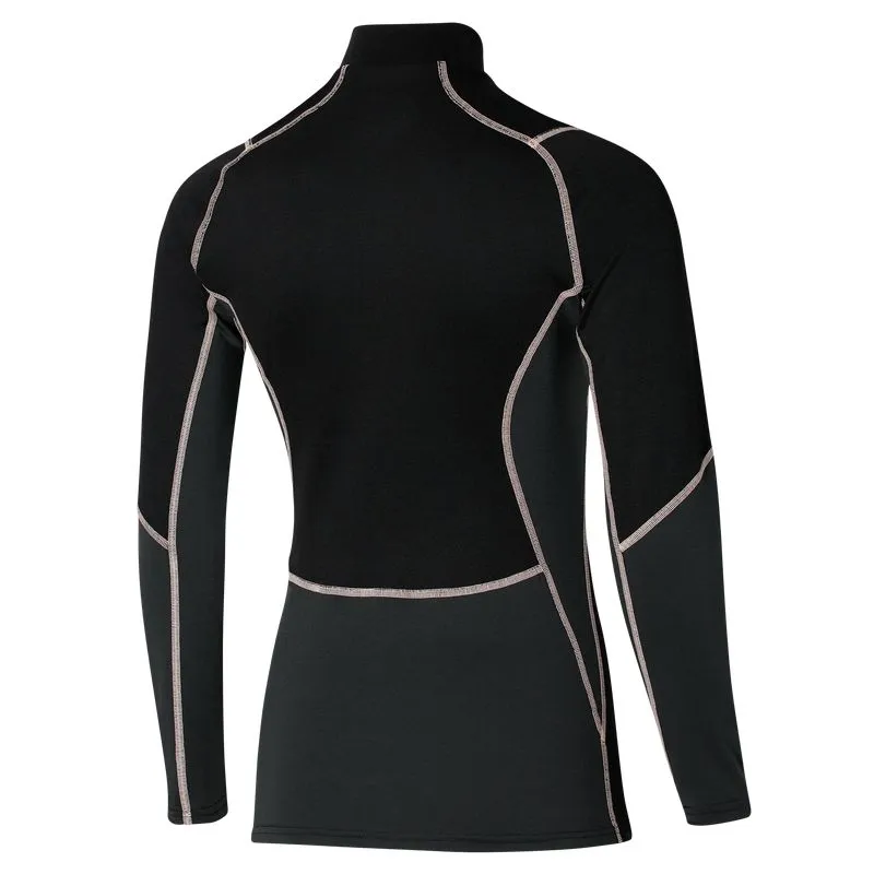 T-shirt donna a maniche lunghe Mizuno BT Merino Wool H/Z Shirt (Nero/Apricot Blush)