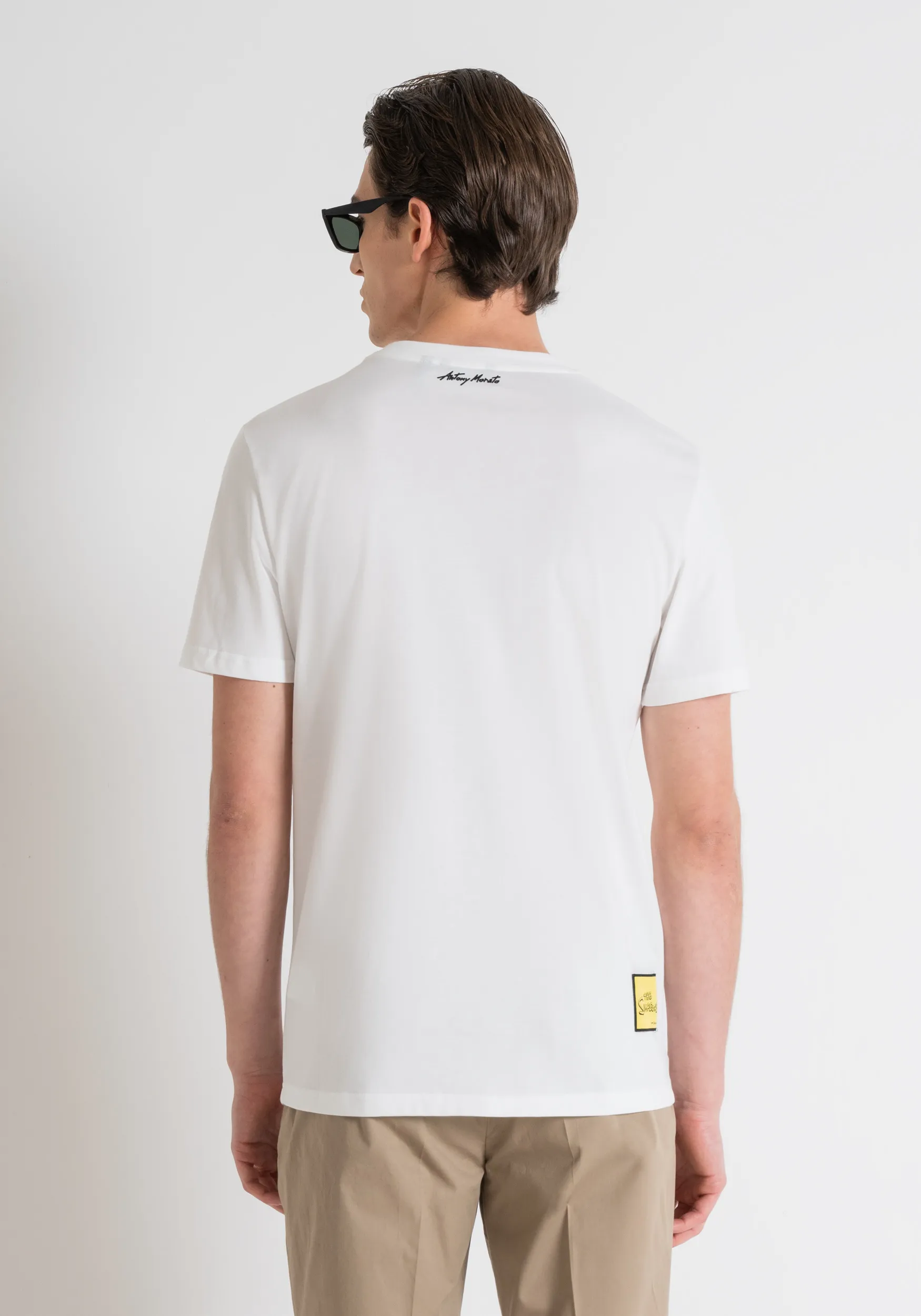 T-SHIRT REGULAR FIT IN JERSEY DI COTONE CON STAMPA “THE SIMPSON” MATT PLASTIC GOMMATA