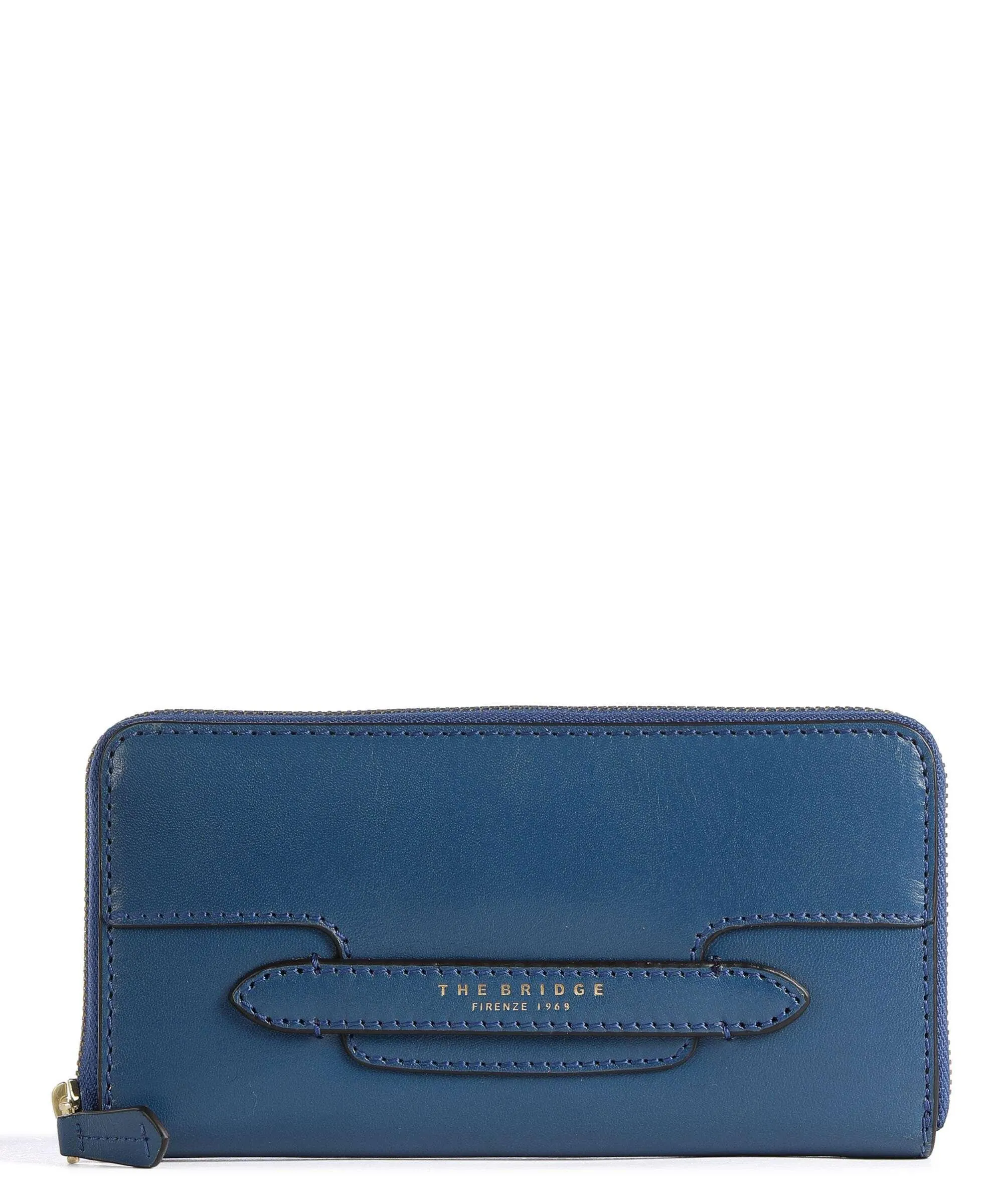  The Bridge Lucrezia RFID Portafoglio pelle di vacchetta finemente grana jeans  
