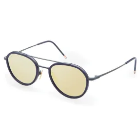 Thom Browne - Occhiali da Sole Opachi Blu Scuro e Marrone Scuro - Thom Browne Eyewear