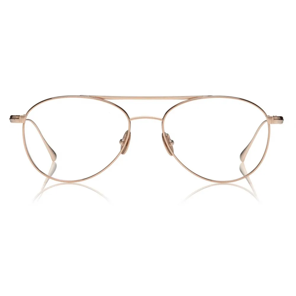 Tom Ford - Titanium Pilot Optical - Oro Rosa Lucido - FT5716-P - Occhiali da Vista - Tom Ford Eyewear