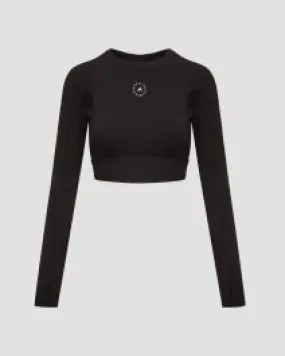 Top sportivo nero da donna Stella McCartney Asmc Tst Crop