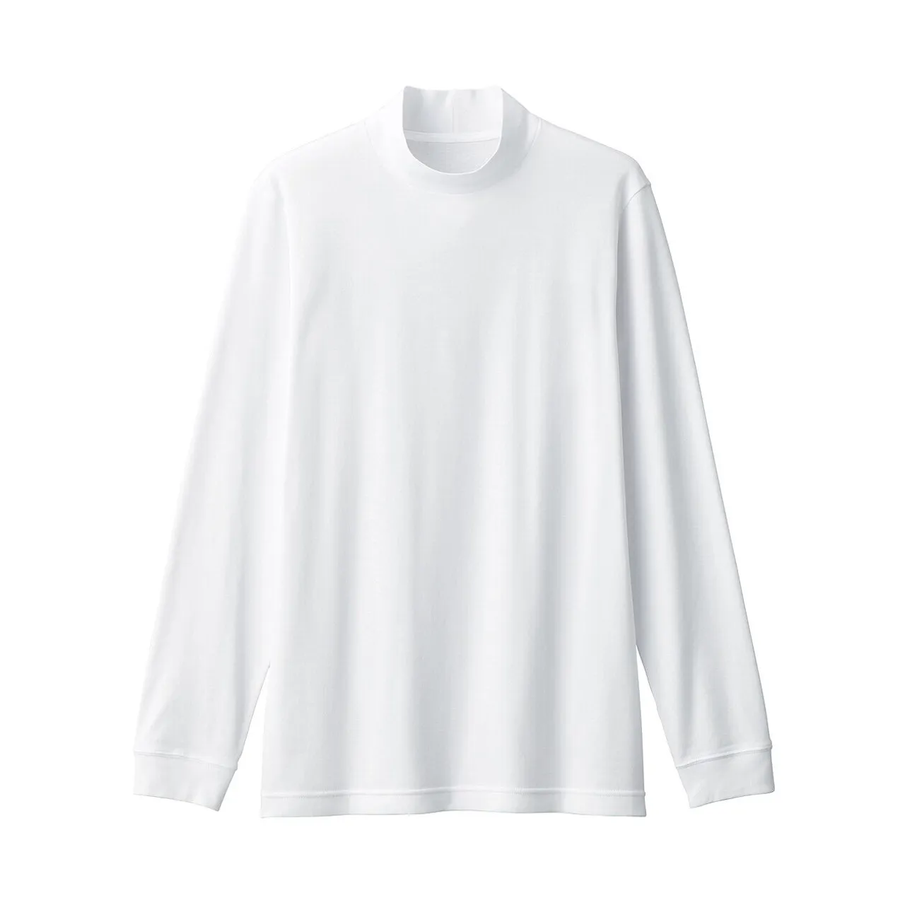 T‐shirt a maniche lunghe con collo montante in cotone spesso uomo