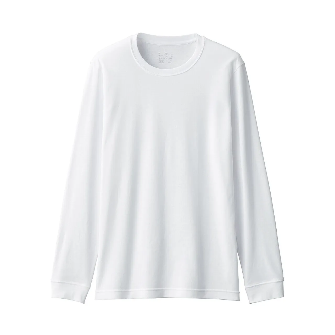 T‐shirt a maniche lunghe con scollo a U in cotone spesso uomo