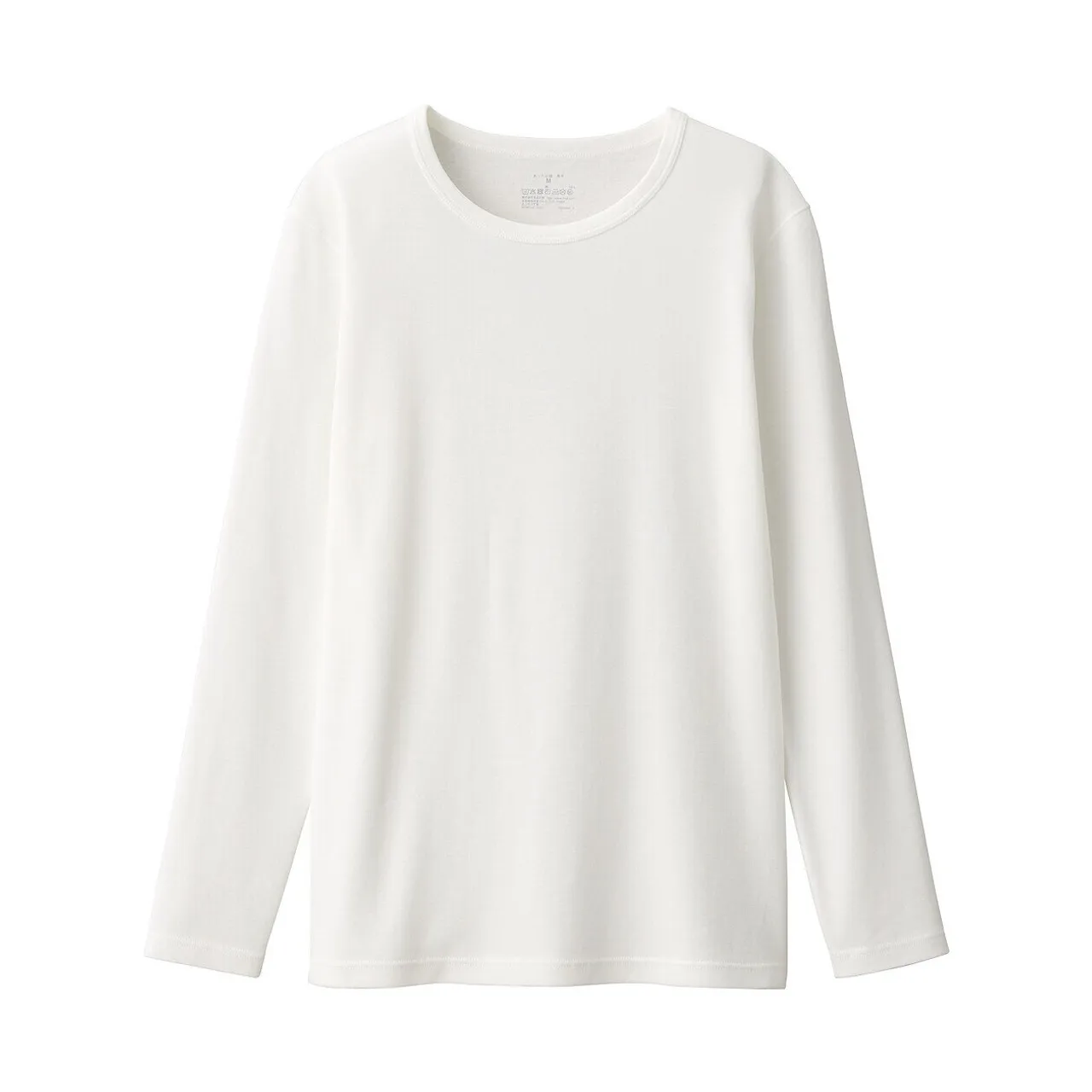 T‐shirt a maniche lunghe girocollo in cotone spesso donna