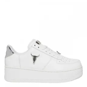 WINDSOR SMITH - RICH WHITE LEATHER - GUNMETAL