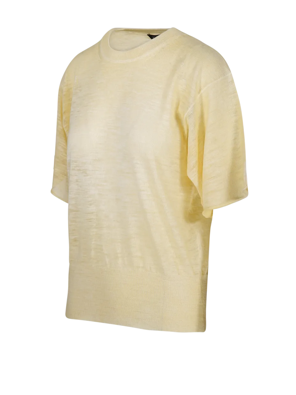 WOMAN ROBERTO COLLINA YELLOW LINEN PULLOVER