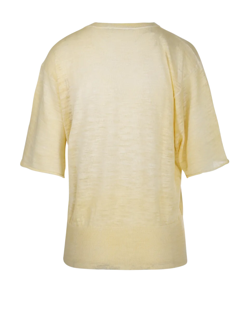 WOMAN ROBERTO COLLINA YELLOW LINEN PULLOVER