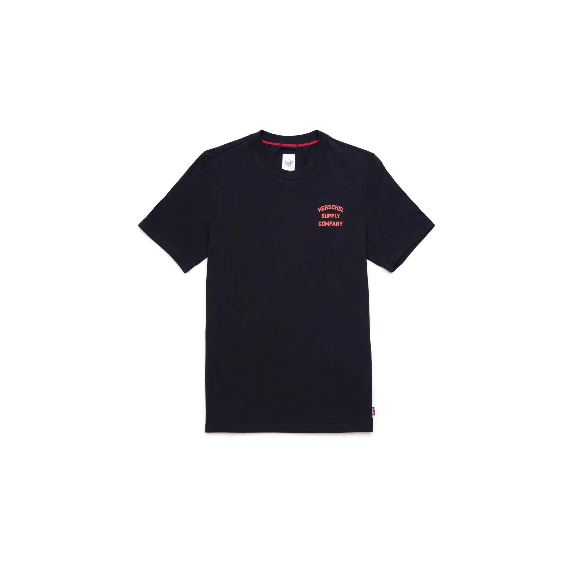 Women S Tee Stack Logo Black/Carnelian